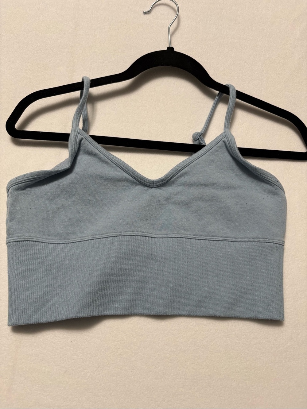 ALO Yoga Light Blue Ribbed Crop Cami
